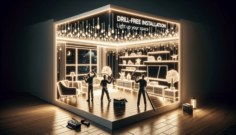 se instala sin taladros y lleva luces led