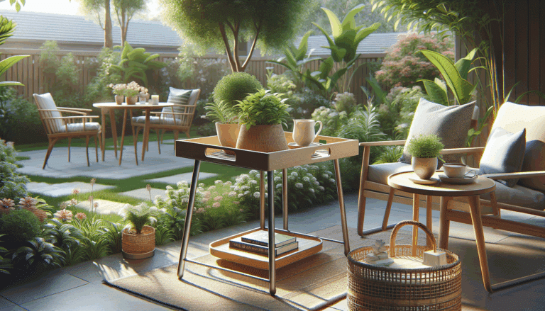 JYSK tiene una mesa bandeja que es ideal para tus zonas de exterior: es bonita y funcional