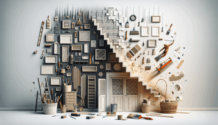 orden y diseño sobre la pared