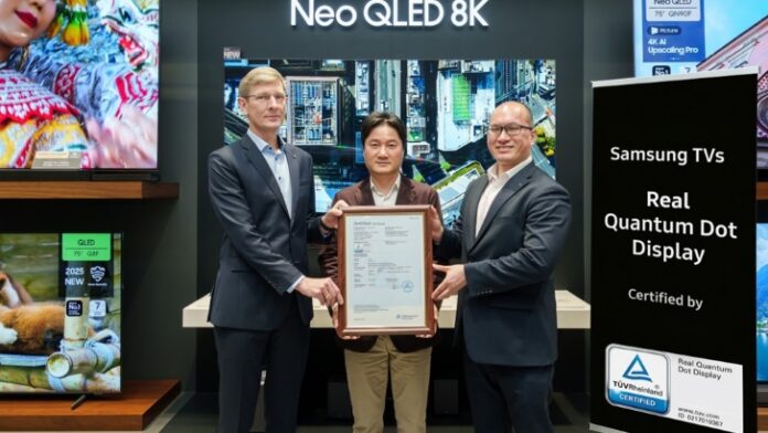 Samsung QLED TVs Earn ‘Real Quantum Dot Display’ Certification From TÜV Rheinland – Samsung Global Newsroom