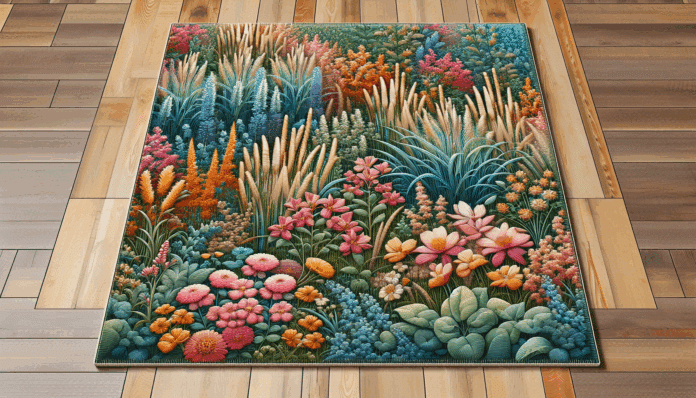 el suelo con baldosas de hierba de Action que se coloca en un pispás