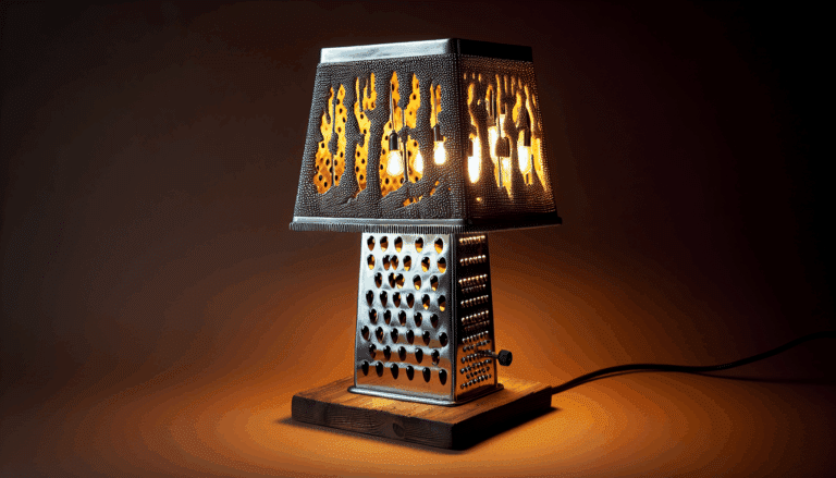 Nunca se me habría ocurrido que convertir un viejo rallador de queso en una lámpara diese tan buen resultado