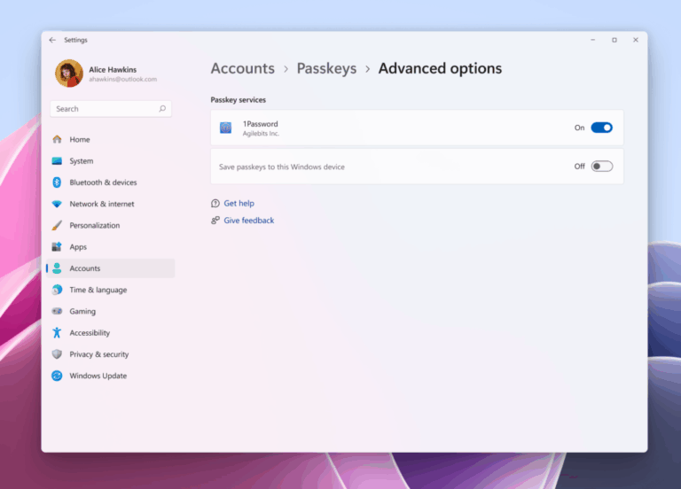 Enabling plugin passkey services in Settings.
