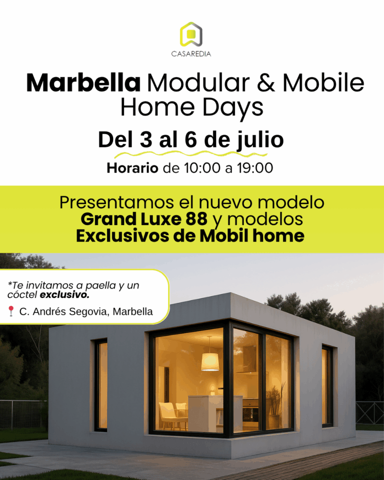 Casaredia Marbella presenta el exclusivo modelo Grand Luxe 88 y Mobil Homes únicas