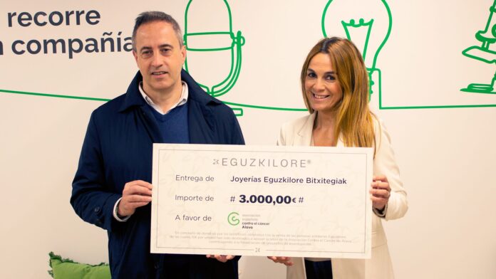 Cheque solidario para impulsar la lucha Contra el Cáncer en Álava