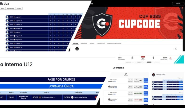 CUPCODE, la nueva herramienta a tiempo real que transforma la gestión de torneos deportivos