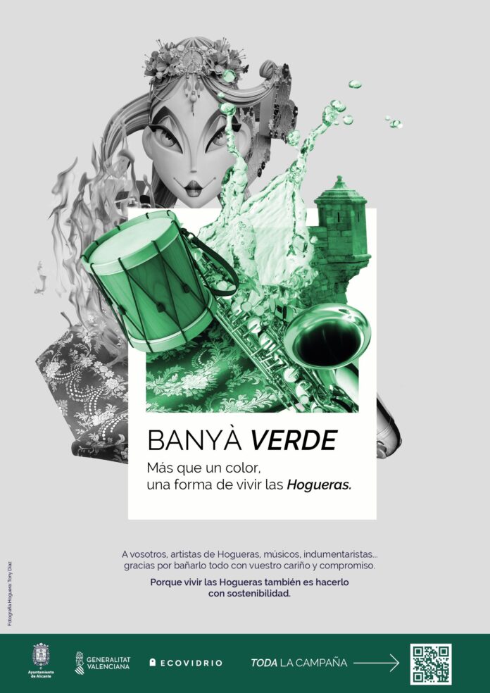 Ecovidrio rinde homenaje a los colectivos que dan vida a las Hogueras convirtiendo el verde en el color simbólico de la fiesta