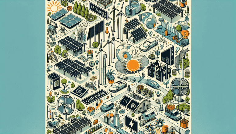 men, women and child looking at a solar panel and smilling