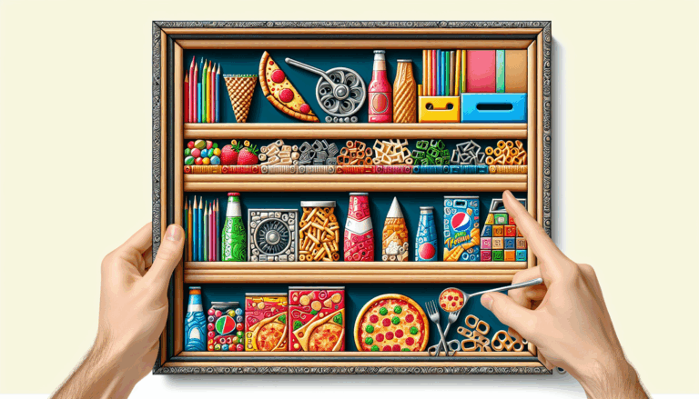 Con una caja de pizza, palos de helado y la anilla de una lata de bebida puedo hacer una elegante estantería