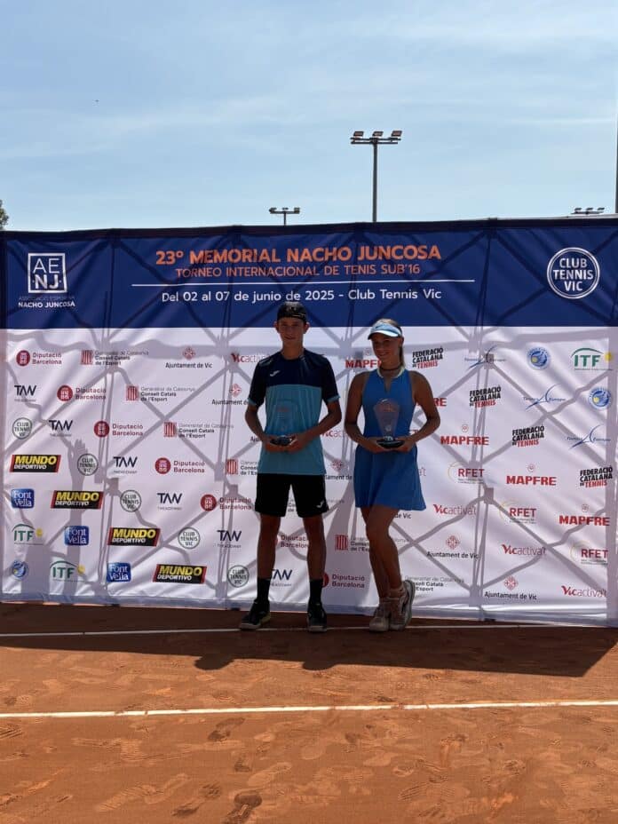 Irma Chukhlich y Aleix Galindo campeones del torneo Internacional de tenis u'16, 23º Memorial Nacho Juncosa