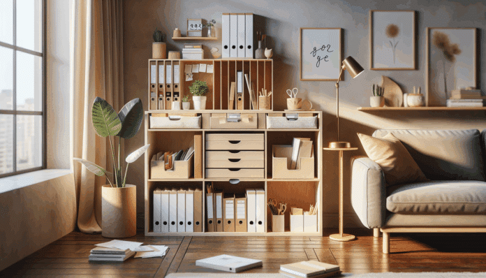 con este Ikea Hack fácil y resultón podrás guardar tus papeles con estilo incluso en el salón