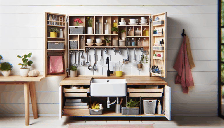 un espacio de almacenamiento que suma orden debajo del fregadero