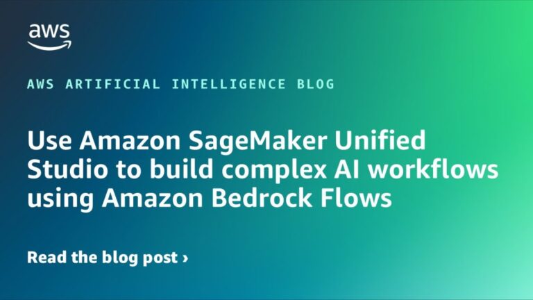 Use Amazon SageMaker Unified Studio to build complex AI workflows using Amazon Bedrock Flows