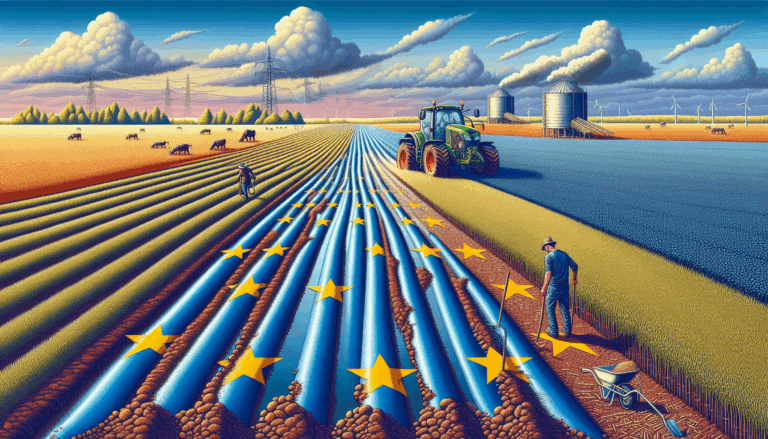 A close up of hands holding granulated fertiliser.