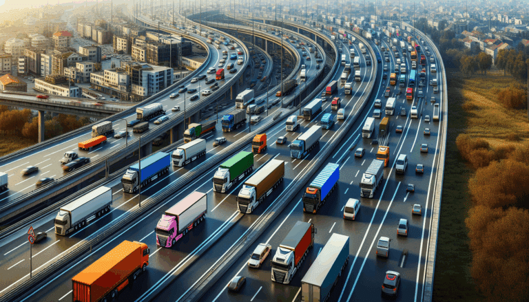 trucks on the highway