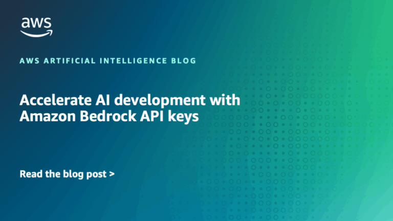 Accelerate AI development with Amazon Bedrock API keys
