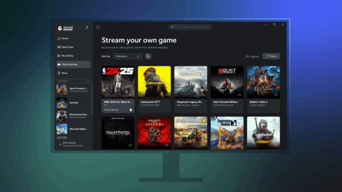 Xbox Insiders can stream owned console games on the Xbox PC app