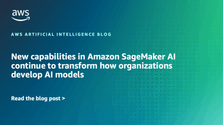 New capabilities in Amazon SageMaker AI continue to transform how organizations develop AI models