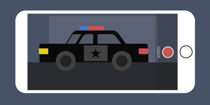 Graphic illustrating the right to record law enforcement.