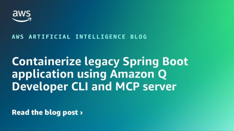 Containerize legacy Spring Boot application using Amazon Q Developer CLI and MCP server