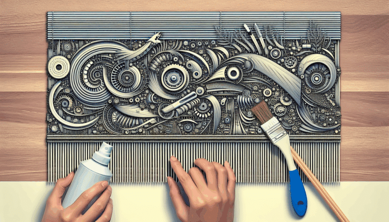 Primer plano de persiana veneciana