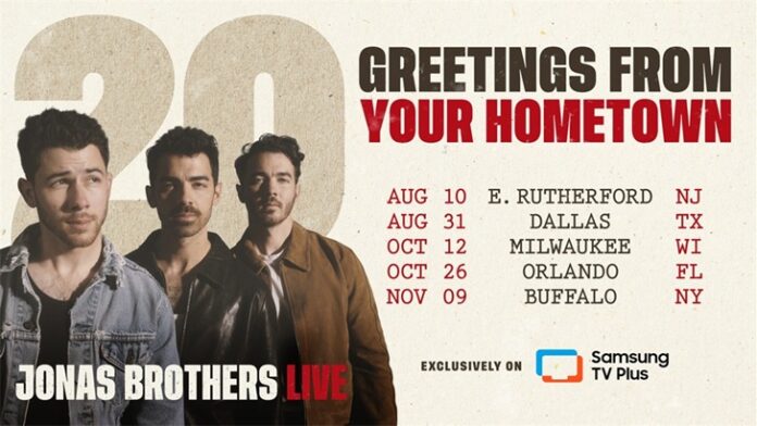 Jonas Brothers’ ‘JONAS20’ Tour To Stream Live on Samsung TV Plus’s New Flagship Channel STN – Samsung Global Newsroom