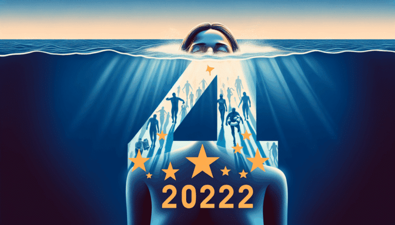 empty life ring in the water