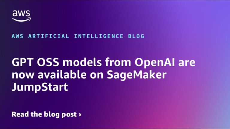 GPT OSS models from OpenAI are now available on SageMaker JumpStart