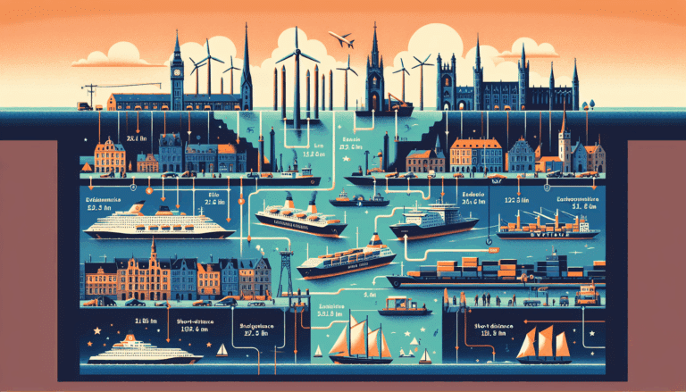 shipping port with containers and cranes