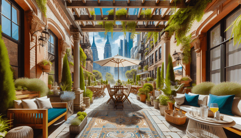 El patio de esta casa de Nueva York parecía sacado de una película de terror. Por menos de 450 euros, la inquilina lo transformó en un espacio de aires mediterráneos