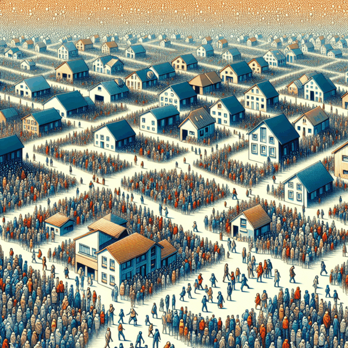 A woman hands over a document to a man.