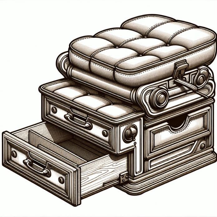 sirve como asiento, reposa pies o cajón de almacenamiento