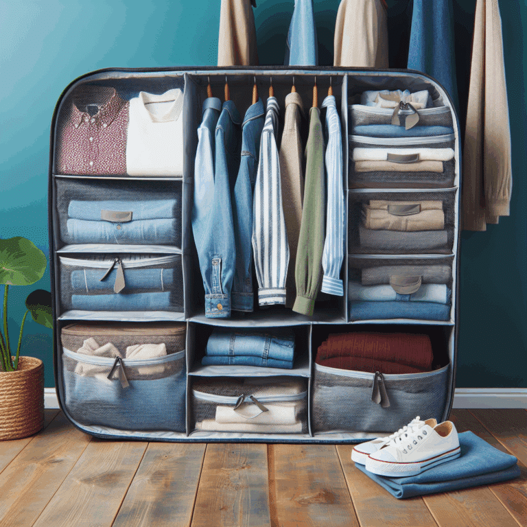 una bolsa de almacenamiento para el cambio de armario que ordena la ropa y optimiza el espacio
