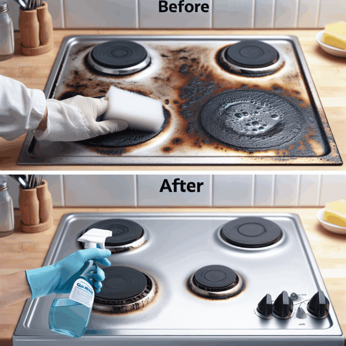 este es el truco (casi) mágico para limpiar la vitro quemada de la cocina