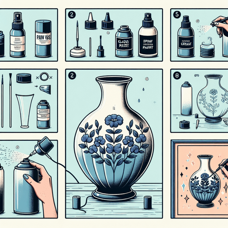 pintar un jarrón de cristal con spray