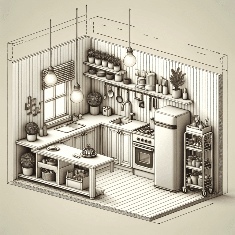 es isla y camarera, y es ideal para cocinas pequeñas