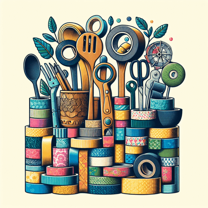 No lo sabía, pero si reutilizamos los rollos de cinta adhesiva acabados y un retal de tela, podemos hacer este práctico organizador para la cocina