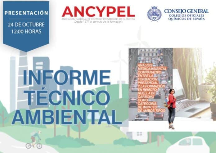 ANCYPEL y el Consejo General de Colegios Oficiales de Químicos de España presentan el primer informe que desvela la diferencia del impacto medioambiental de la formación presencial y online