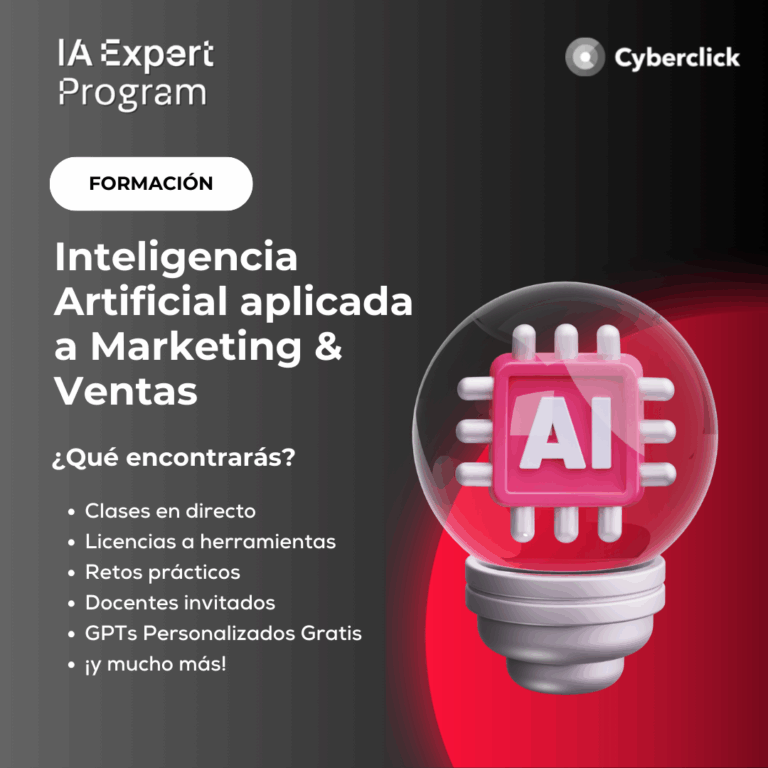 Cyberclick lanza el IA Expert Program, una formación práctica en IA aplicada a Marketing y Ventas