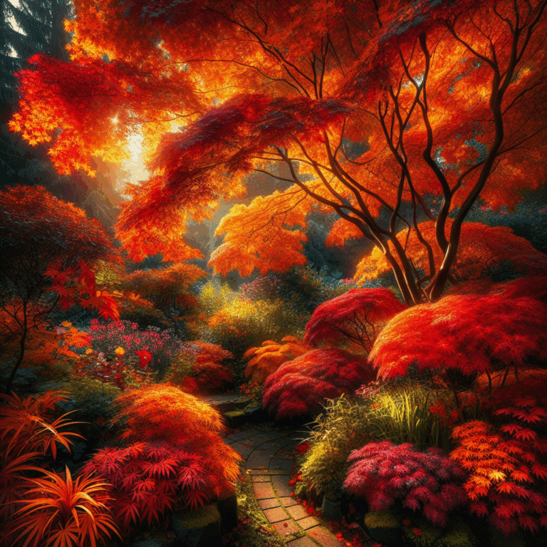 así es la planta de fogosos colores que convierte el jardín en un encanto otoñal