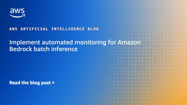 Implement automated monitoring for Amazon Bedrock batch inference