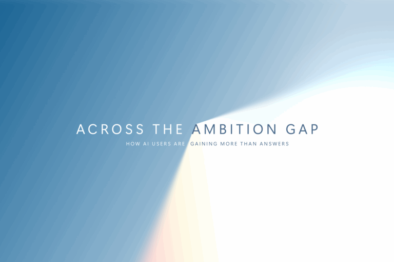 Across the ambition gap: How AI users are gaining more than answers