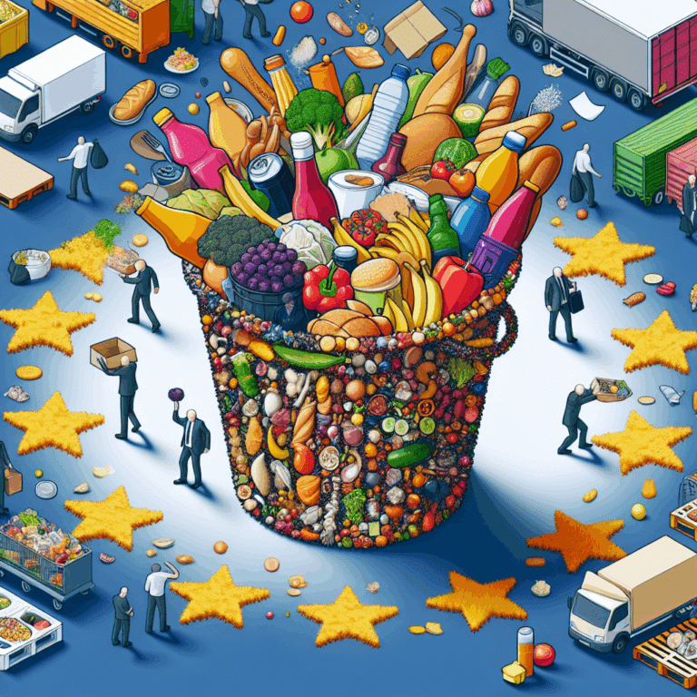 A person throwing food from a plate into a trash bin.