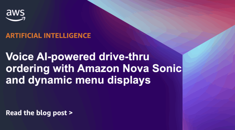 Voice AI-powered drive-thru ordering with Amazon Nova Sonic and dynamic menu displays