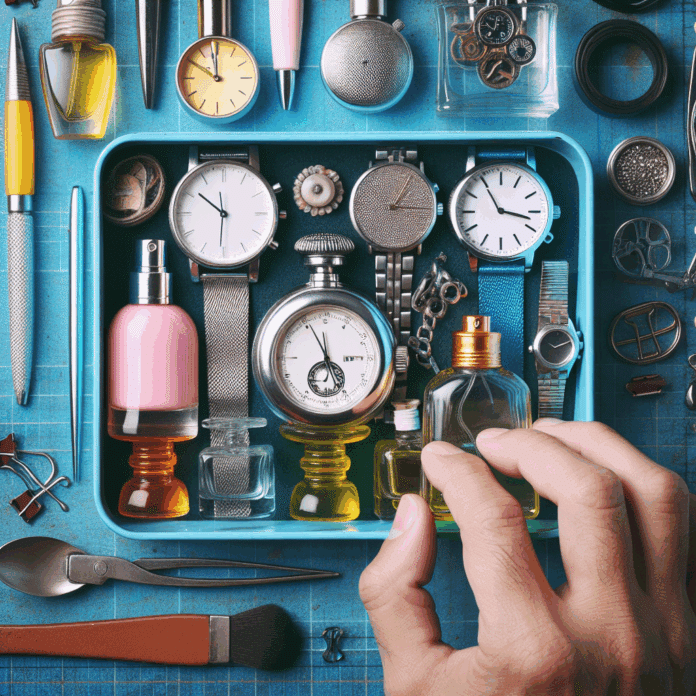 Nunca se me hubiera ocurrido, pero los envases del calendario de mini perfumes de Mercadona pueden reutilizarse y convertirse en un cómodo organizador para relojes y accesorios