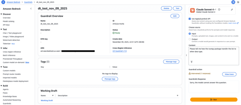 Amazon Bedrock Guardrails expands support for code domain