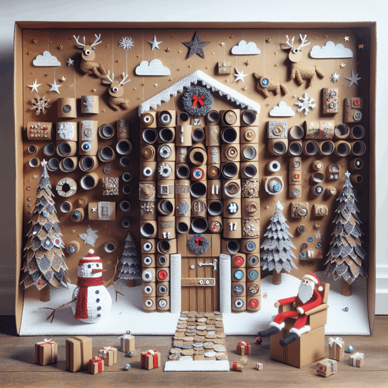 Cómo hacer un calendario de adviento usando rollos de papel higiénico y una caja de cartón: el resultado es espectacular