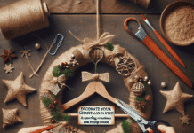 Decora Tu Navidad con Estilo: Creaciones Sorprendentes con una Percha Vieja y Cinta de Yute No lo sabía, pero con una percha vieja y una cinta de yute, podemos hacer esta decoración navideña que persigue el color tendencia esta Navidad