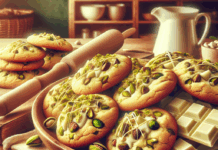 Deliciosas Cookies de Pistacho y Chocolate Blanco en Solo 30 Minutos Cookies de pistacho y chocolate blanco, deliciosas en 30 minutos
