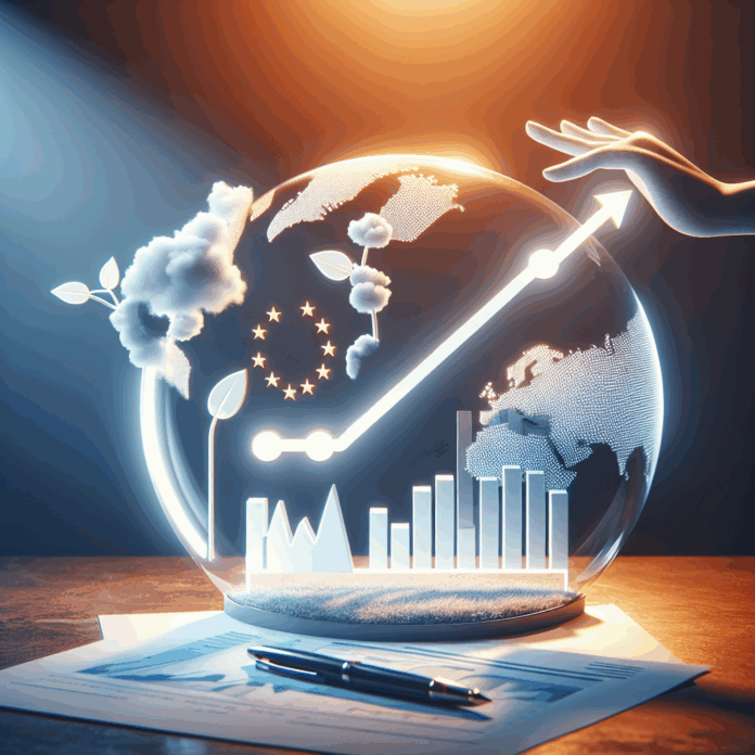 Emisiones de Gases de Efecto Invernadero en la Economía de Smoke coming out of the chimneys of a power plant located next to a river.